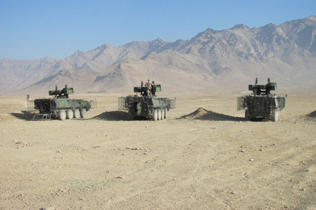 Pandurs at the fire line