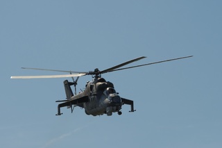 Česká armáda zapojila do cvičení například bojové vrtulníky Mi-24