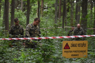 Vyhledávání munice pomocí detektoru kovu