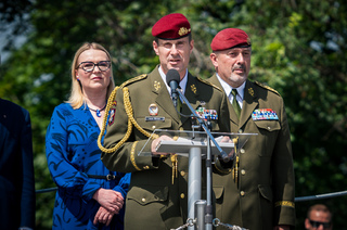 Generálmajor Karel Řehka během svého prvního projevu jako náčelník Generálního štábu AČR