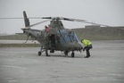  Belgické A-109 po přistání na letišti v Náměšti