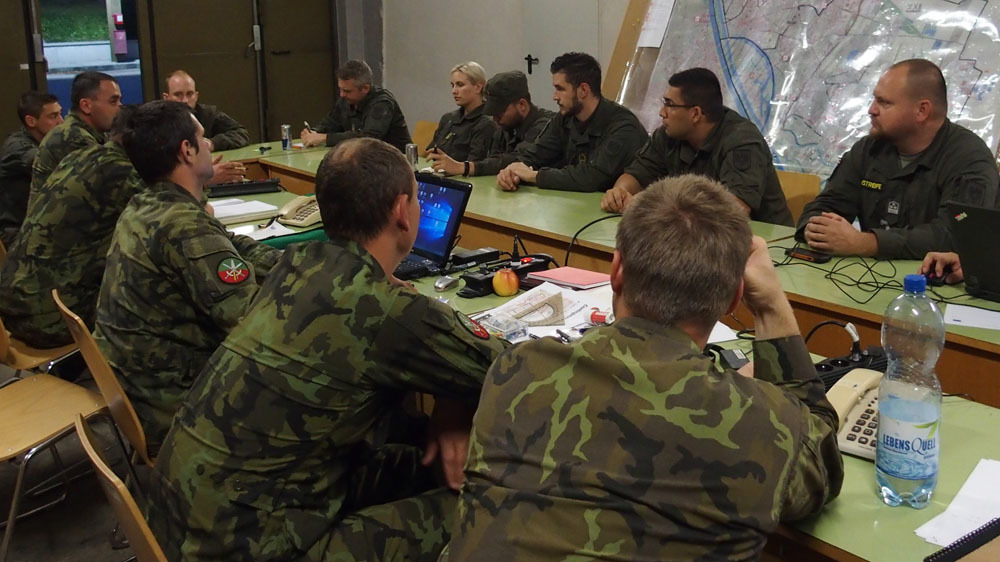 Vojáci z Přáslavic při cvičení s rakouskou armádou chránili obyvatele Vídně