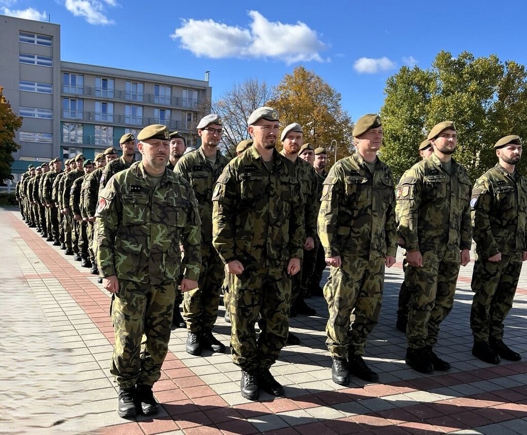 Nástup jednotek v rámci cvičení CZECH LION 2025 ve Vyškově. 