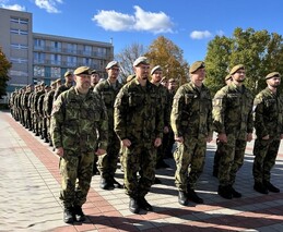 Nástup jednotek v rámci cvičení CZECH LION 2025 ve Vyškově. 