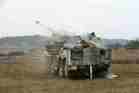 DANA howitzer right after the gunshot