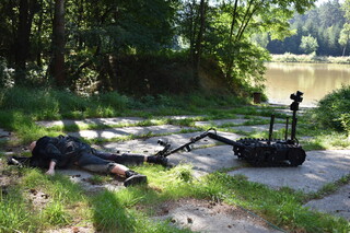 Použití robota Talon při zneškodnění hrozby IED