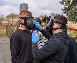  Potřebné ošetření masek po použití s dráždivou látkou