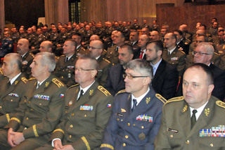 Hosté při slavnostním ceremoniálu v Národním památníku na Vítkově.