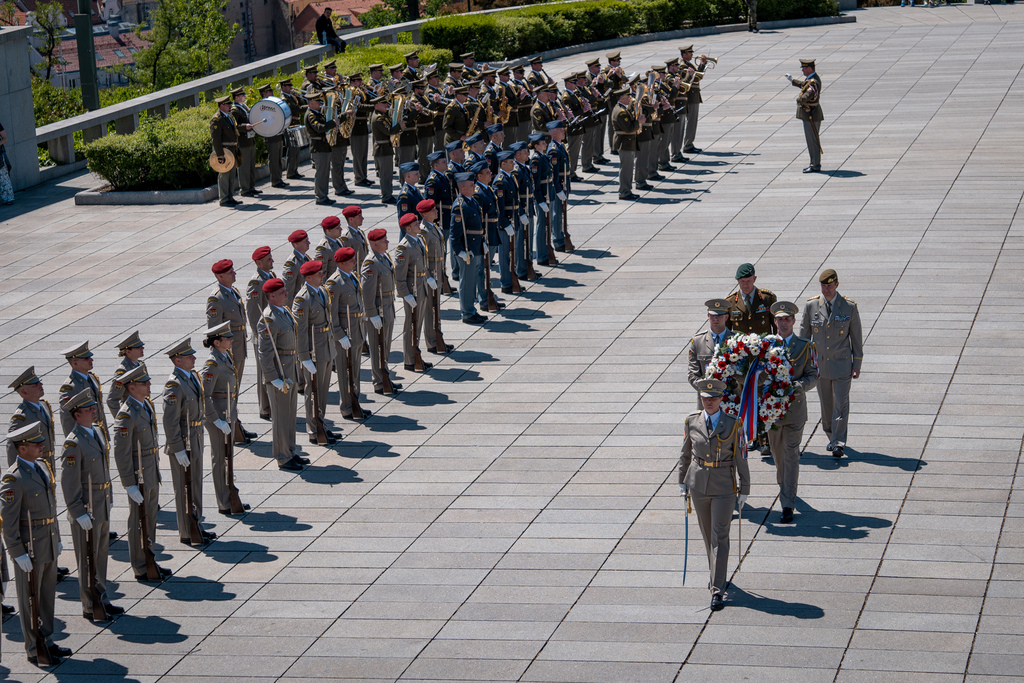 Na Čestném dvoře Národního památníku v Praze na Vítkově se uskutečnil slavnostní ceremoniál 