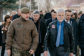 Prezident republiky se setkal s vojáky těžké brigády v Přáslavicích