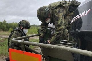 Příprava techniky před přesunem k vodní překážce (rekognoskace terénu)
