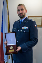 Praporčík Jan Dytrych z 25. protiletadlového pluku Strakonice