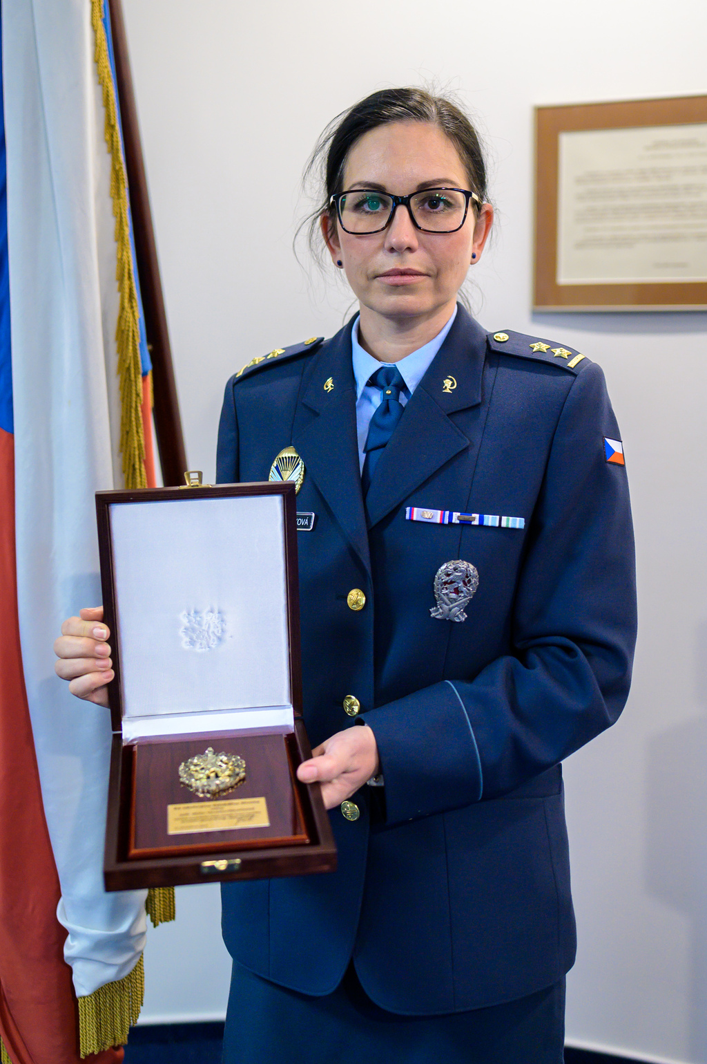 Podplukovnice Veronika Poláčková, lékařka Ústavu leteckého zdravotnictví Praha