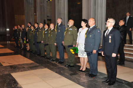 Ocenění a noví plukovníci Armády České republiky ve Slavnostní síni Národního památníku v Praze