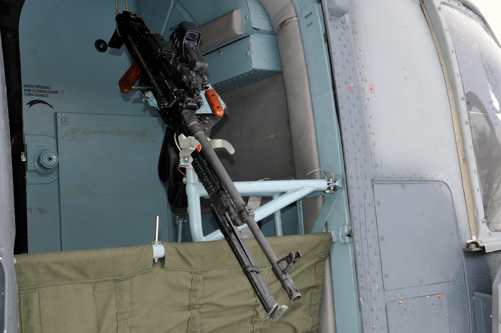 The second helicopter was equipped with PKM 7.62mm machine guns
