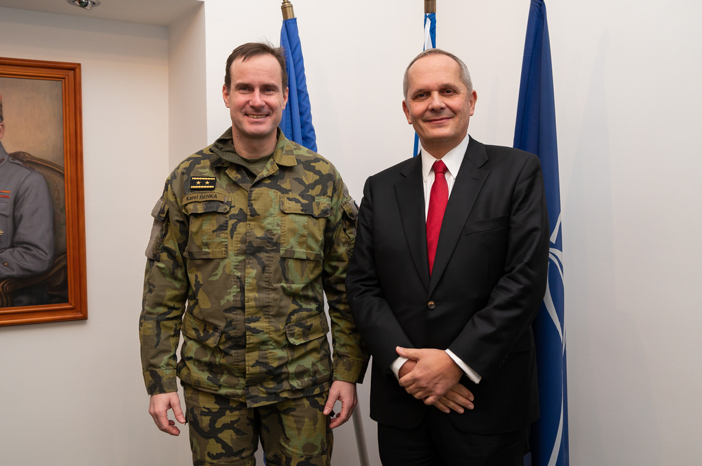 Generálmajor Karel Řehka přijal velvyslance Spolkové republiky Německo Andrease Künneho