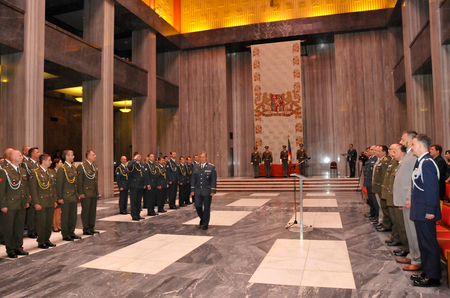 Zahájení nástupu ve Slavnostní síni Národního památníku na pražském Vítkově