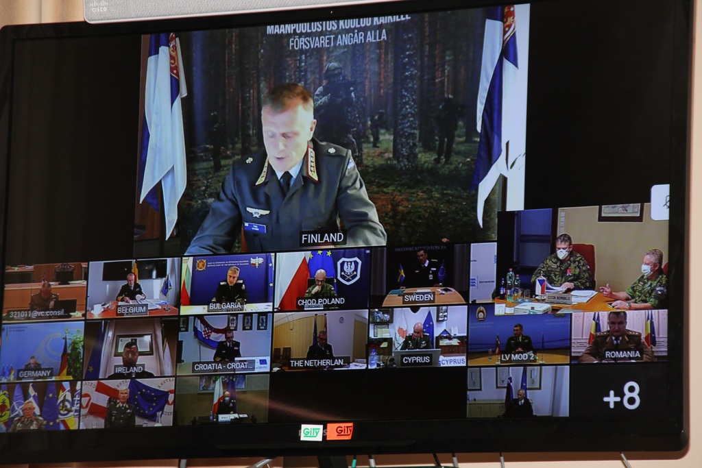 Během videokonference generálové jednali o obranné spolupráci zemí EU