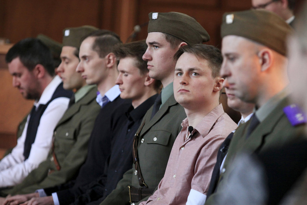  Studenti Právnické fakulty UK v roli soudců, prokurátorů, obviněných přiblížili průběh soudu i Sedláčkův životní příběh (2019).  