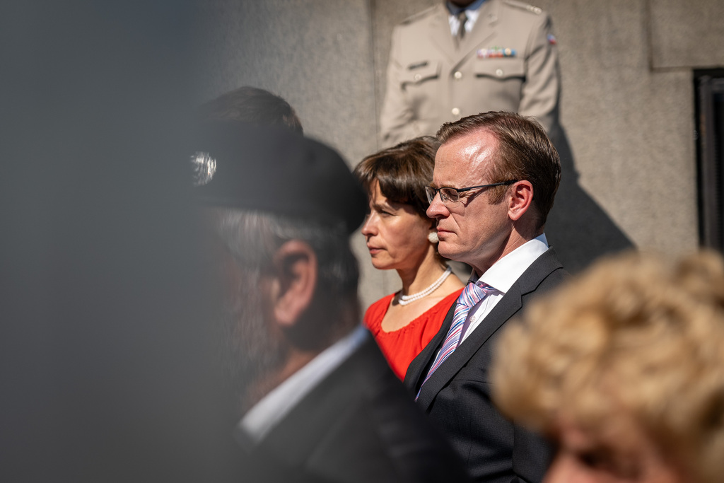 Z pietního aktu před budovou Generálního štábu AČR