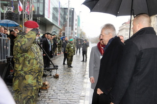 General Ales Opata welcoming President Milos Zeman