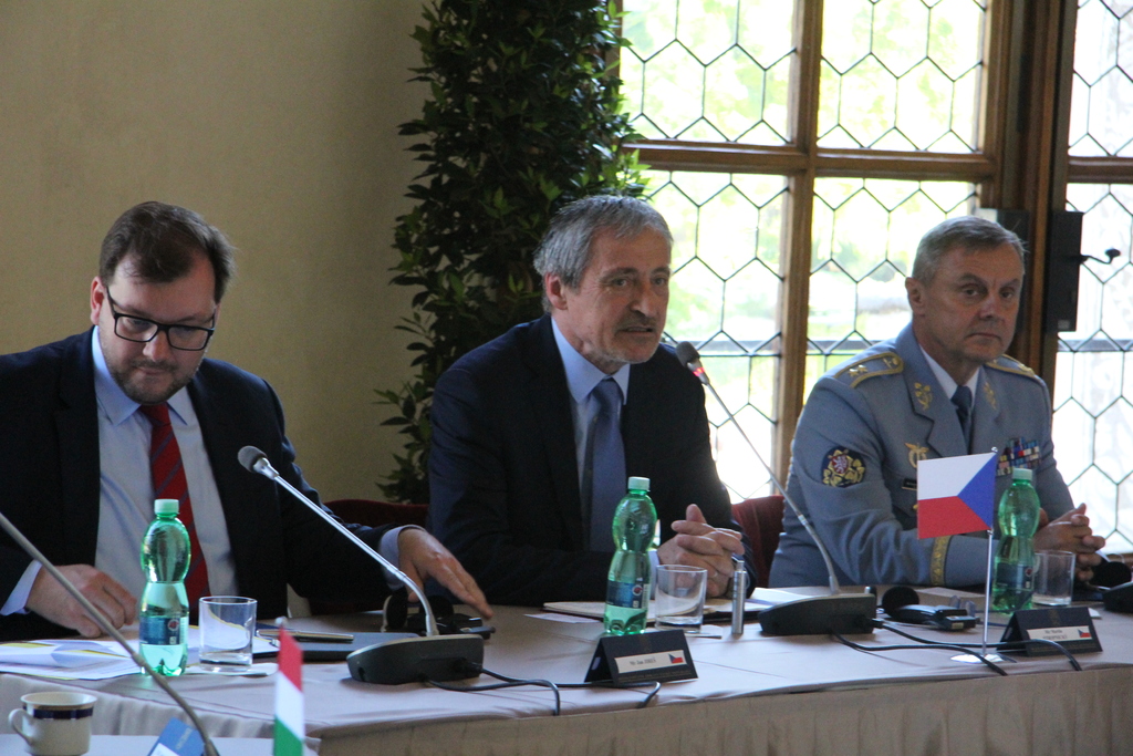Czech delegation was led by Martin Stropnicky, Director of MoD Defence Policy Department, Jan Jires (left) and Adviser to the Chief of the General Staff, Major General Jiri Verner (right)