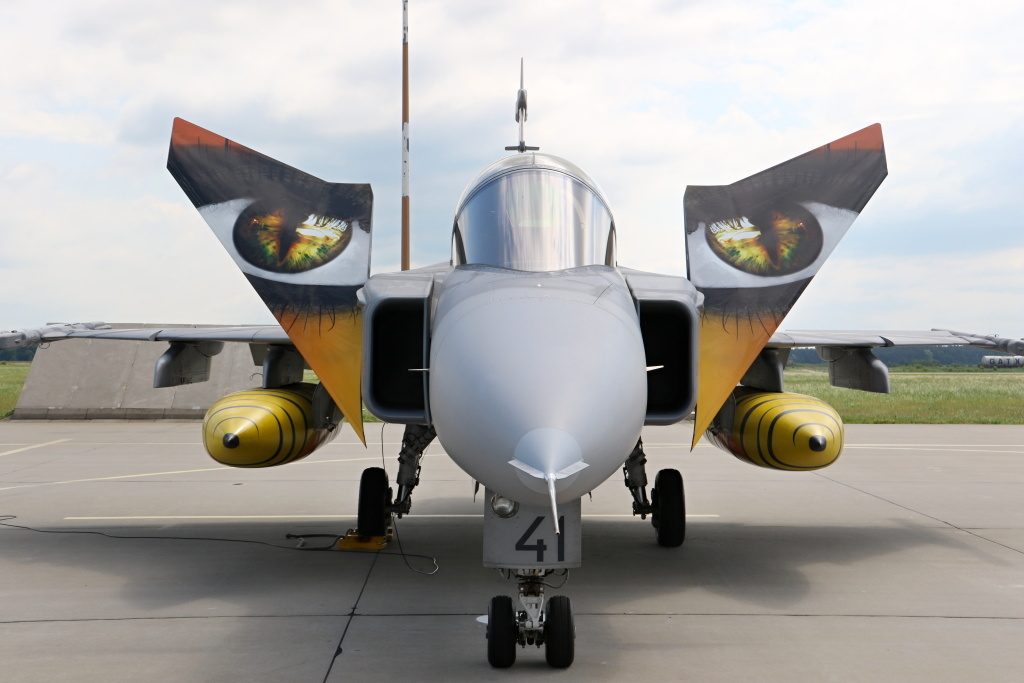 Český Gripen na stojánce