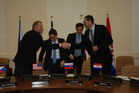 Illustration picture to the article Multinational Aviation Training Centre document signed by four nations