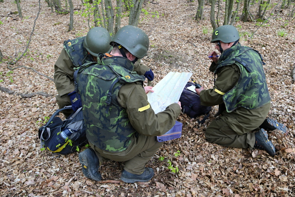 Studying a map for terrain orientation