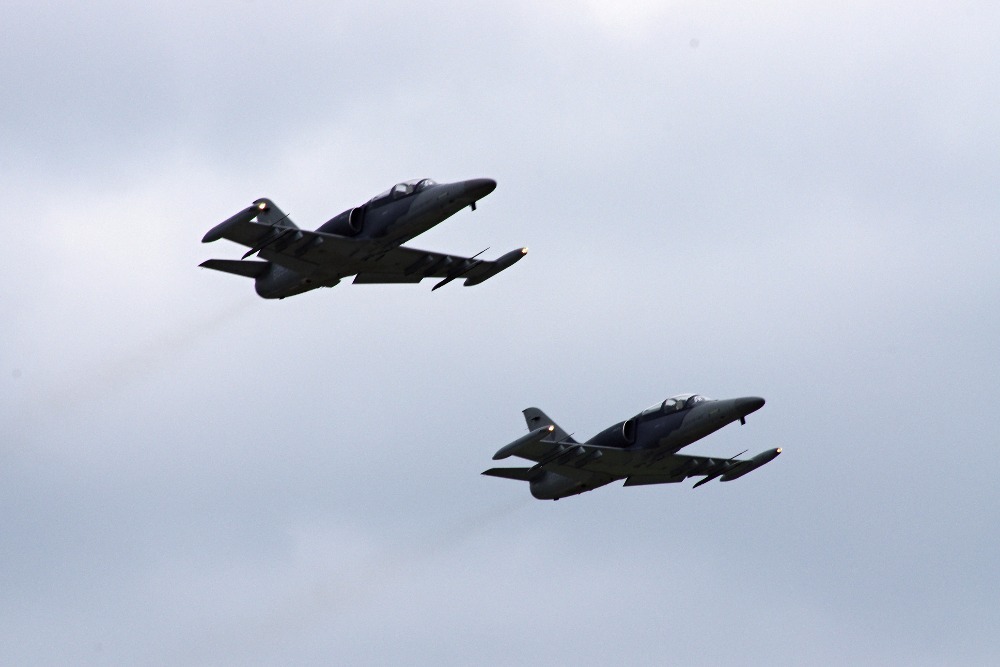 A flight of the L-159 ALCA close air support aircraft