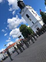 Exhibiční jednotka Armády ČR během nácviku