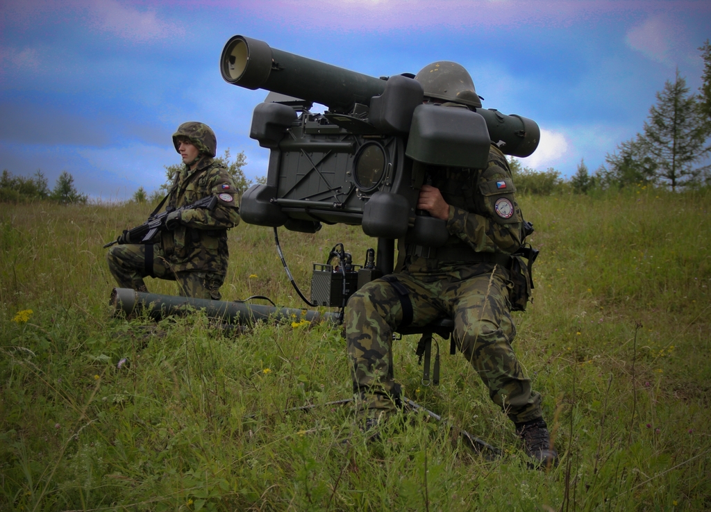 Czech soldiers preparing to launch a missile from an RBS-70 air defence system (1)