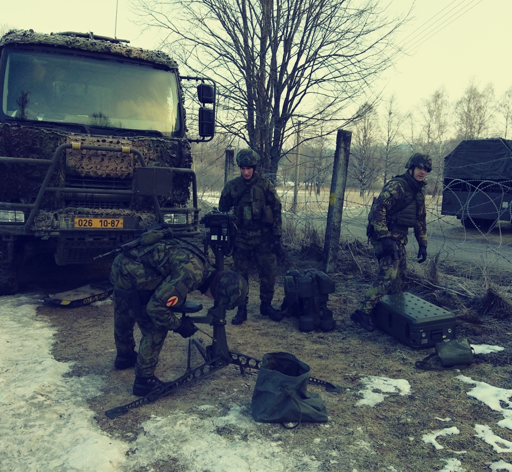 Verifying the equipment before leaving for a firing range
