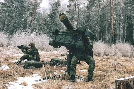 Činnost protiletadlového družstva RBS-70 v palebném postavení. 