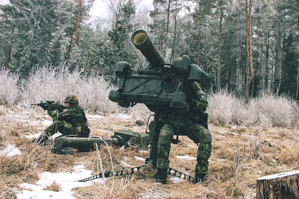 RBS-70 air defence squad at a firing range