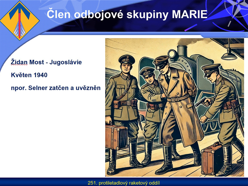 Prezentace strakonických vojáků o životě generála Selnera byla zpestřena komiksovými výjevy z jeho života, vytvořené umělou inteligencí.