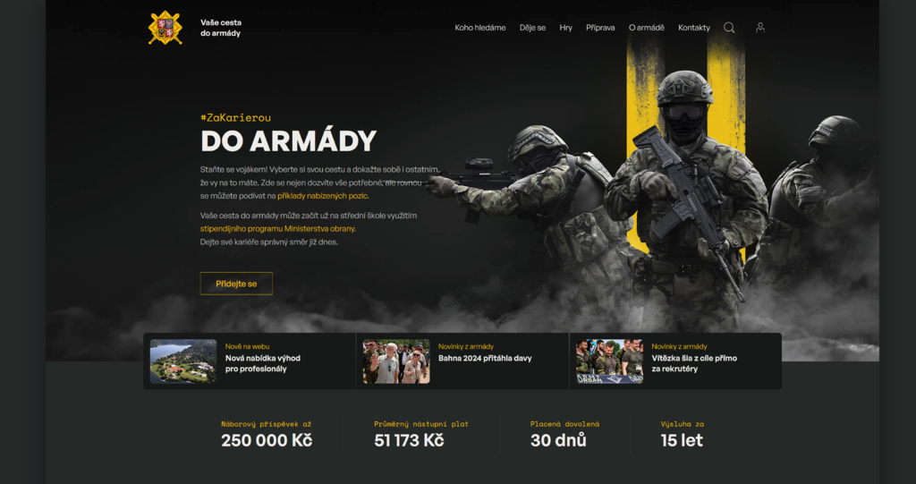 Nová verze webu www.doarmady.cz