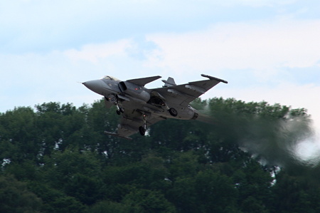 Gripen pilotuje kapitán Ivo Kardoš, display pilot