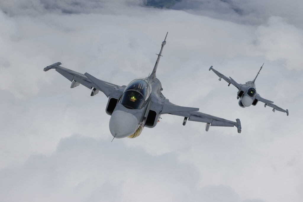 Ilustrativní fotografie JAS-39 Gripen