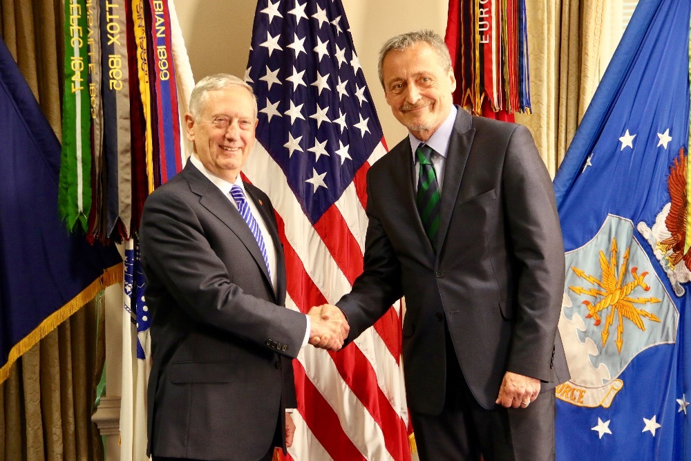 US Secretary of Defense James Mattis and the Czech Minister of Defence Martin Stropnicky