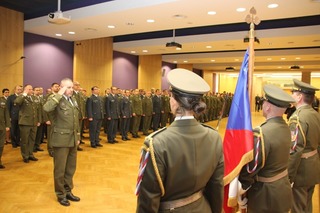 Slavnostní nástup v Domě armády Praha při příležitosti zahájení činnosti Velitelství pro operace