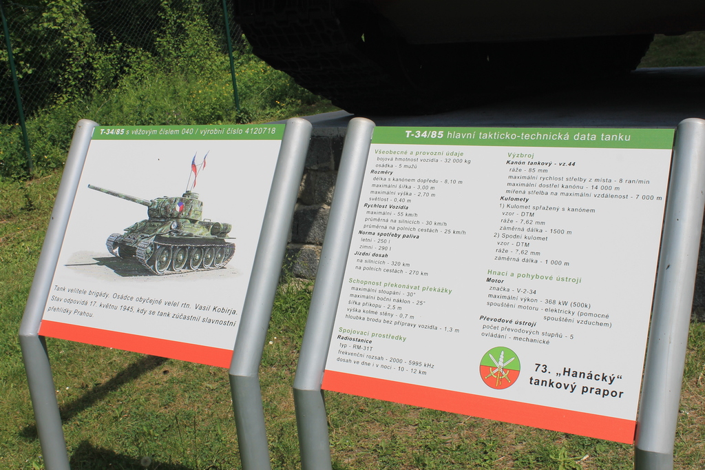 Informační tabule tanku T-34