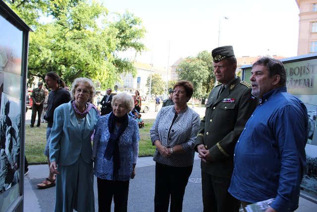 Veterans, General Becvar and Jindrich Marek, co-creator of the exhibition