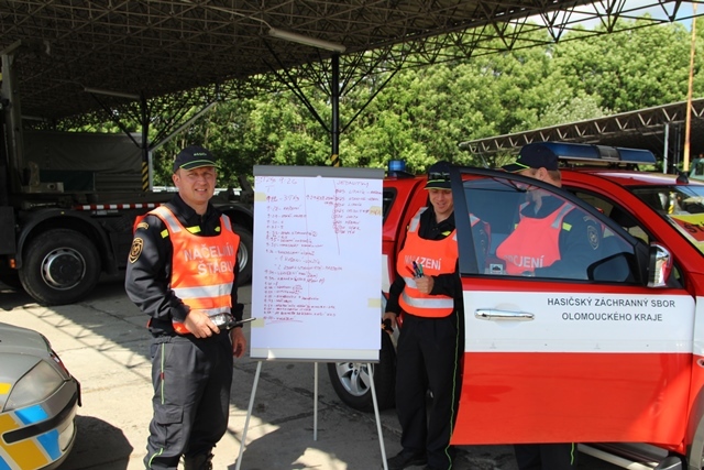 Professionals from Olomouc base arriving at the scene