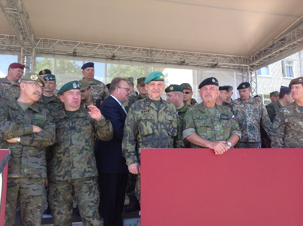 Generálporučík Jiří Baloun před zahájením inauguračního ceremoniálu