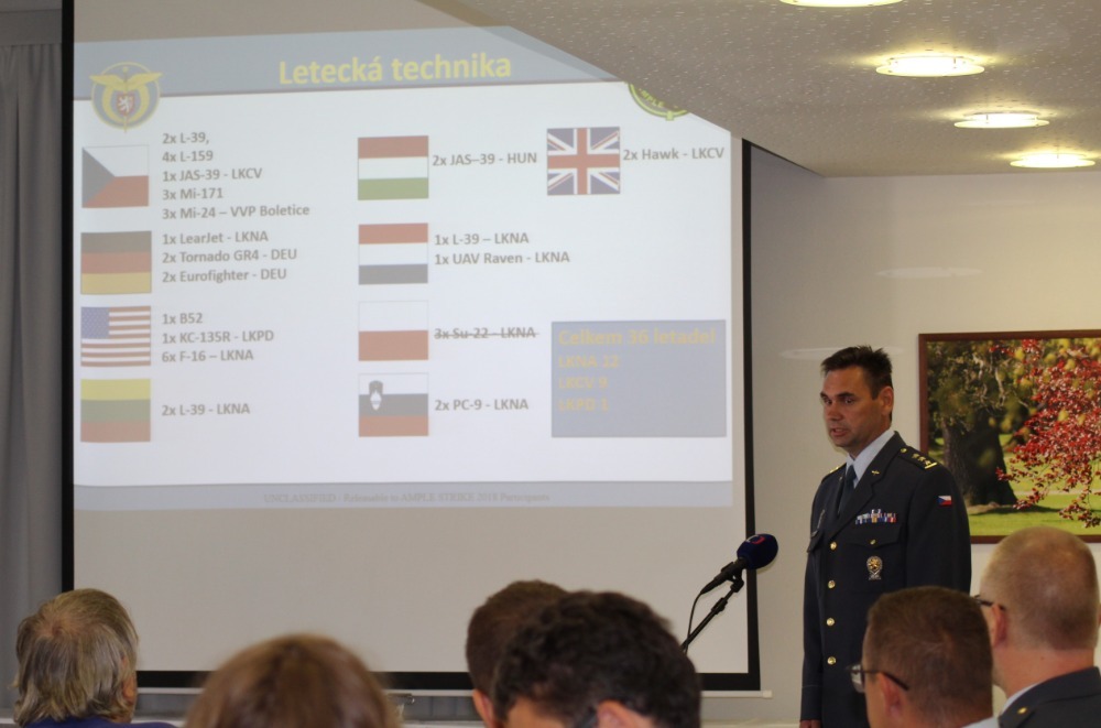Do cvičení se zapojí celkem 36 kusů letecké techniky z 8 zemí. Počty se mohou ještě změnit.
