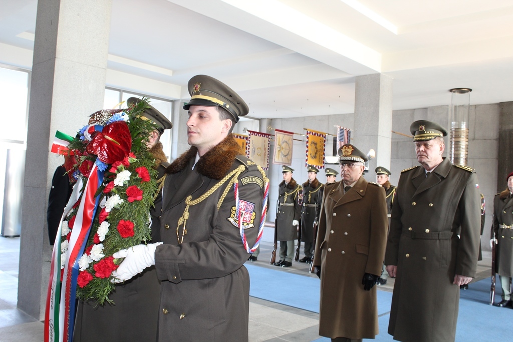Laying a wreath at the Tomb of the Unknown Soldier
