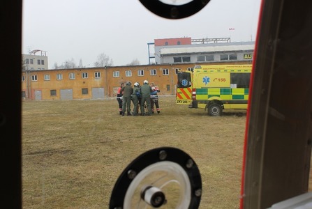 Testování plochy proběhlo i s předáním figuranta jako pacienta