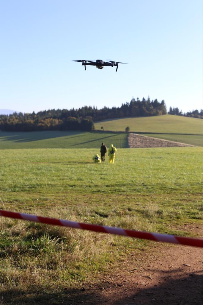 K mapování situace využívají i dron
