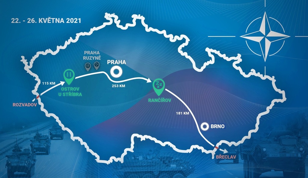 Přesun amerických jednotek přes Českou republiku